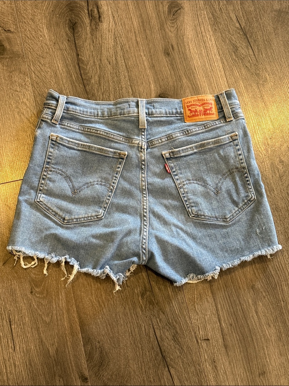 Levi's Vintage High Rise Light Wash Denim Cutoff Shorts Summer Essential